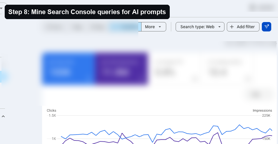 Google Search Console gives you real queries people already use, which can be turned into AI prompts.