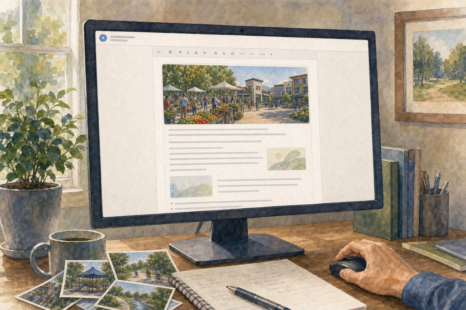 Codex organizing unlabeled community photos into a long-form guide. AI-generated image for illustrative purposes.