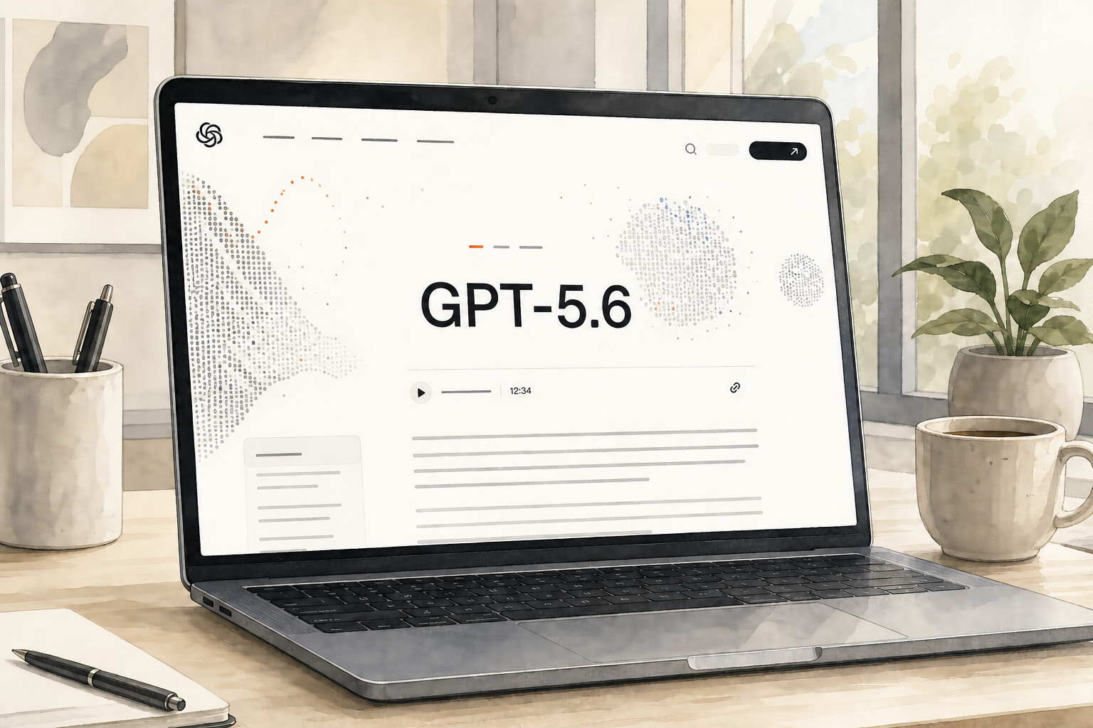 OpenAI GPT-5.6 preview model represented in a dark operator workspace.