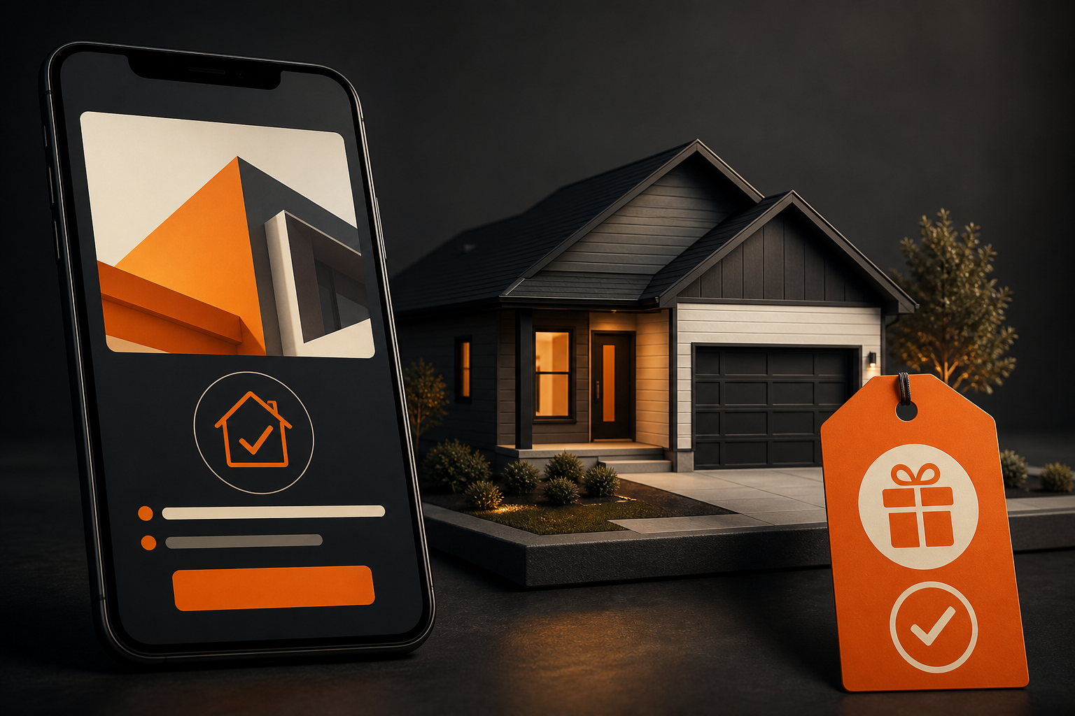 New construction campaign concept connecting a current incentive to a clear mobile lead experience.
